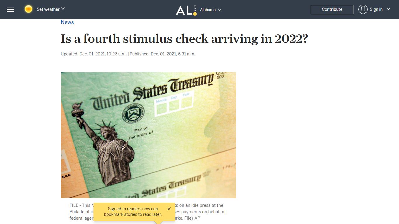 Is a fourth stimulus check arriving in 2022? - al.com